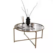 Stolic za kavu SUNCE 40x83 cm zlatna/prozirna