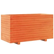 Vidaxl Vrtno cvetlično korito voščeno 90x40x49,5 cm trdna borovina