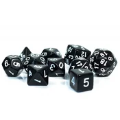 shumee RPG kocke Črni komplet 10 kock D24 D30