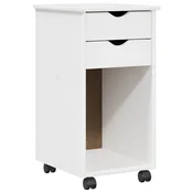 Vidaxl Gležnji kabinet Bela 34 x 39 x 65,5 cm Masivna borovina