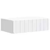 vidaXL Stenska stranska miza Bela 59 x 34,5 x 17 cm Inženirski les