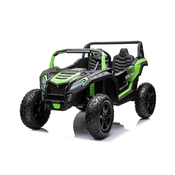 Beneo Elektricni automobil UTV XXL 24V, zeleni, dvosjed, motori snage 180 W, gumeni kotaci na napuhavanje, amortizirane stražnje osovine, disk kocnica, tapecirano sjedalo, podesivi volan, bluetooth, MP3 ure