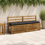 vidaXL Blazina za klop VIANEN 100% poliester Temno modra