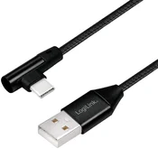 LogiLink Kotni kabel USB-C USB 2.0 Max 3A 1m