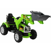 slomart Zeleni akumulatorski traktor bager z gibljivo žlico