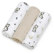 T-TOMI TETRA Cloth Diapers HIGH QUALITY plenice iz blaga Tigers70x70 cm 3 kos