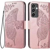 GS Ovitek za Samsung Galaxy S24 FE, metulj, roza zlat
