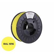C-Tech PREMIUM LINE tiskarska vrvica (filament), PLA, žvepleno rumena, RAL1016, 1,75mm, 1kg