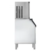 VEVOR Stroj za izdelavo ledu 136 kg na 24h 780x520x1100 mm Nerjaveče jeklo Srebrna