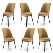Hanah Home Set 6 trpezarijskih stolica Dexa Kapucino-Crni
