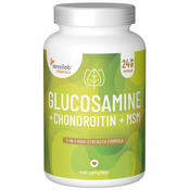 Essentials Glukozamin + hondroitin + MSM, visok odmerek, 240 kapsul