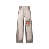 Ed Hardy Kavbojke pesek/karminsko rdeča