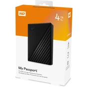 WD HDD 4TB My Passport | Black | External HDD | USB 3.2 Gen1