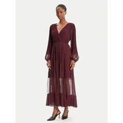 TWINSET Večerna obleka 252TP2641 Bordo rdeča Regular Fit