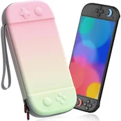 Nikcorp Etui etui za Nintendo Switch 2 STARTRCGAMES zaščitna torbica, ojačana lupina vodoodporen najlon, 4,3 cm, 12 rež za igre + prostor za igralne palice, dvojna zadrga, trak za prenašanje, pisane barve