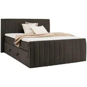 Carryhome BOXSPRING POSTELJA 160 cm  x 200 cm , tekstil rjava