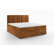 Esposa BOXSPRING POSTELJA 160 cm x 200 cm , tekstil siva