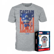 FUNKO POP TEE: MARVEL - CAPTAIN AMERICA