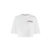Calvin Klein Jeans Majica vinsko rdeča / bela
