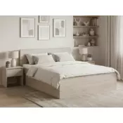Ljubki dom Postelja SOFIA 180 x 200 cm, hrast sonoma Posteljno dno: Brez posteljnega dna, Vzmetnica: Vzmetnica Somnia 17 cm