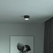 Top Light Puk! 120 Ena LED stropna točka z mat lečo, črna - Dnevna soba/jedilnica - Sodobni - črna mat barva - Kovina