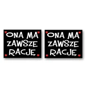 Nalepke za čevlje Vedno ima prav, 2 kosa, 1 paket