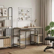 vidaXL Miza s shrambo Sonoma hrast 113.5 x 52 x 75.5 cm