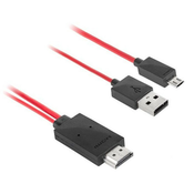 Cabletech HDMI kabel MHL na Micro USB M. i USB M. za telefone, 1,5m