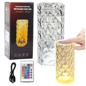 slomart LEAN kristalna LED namizna svetilka 16 barv, na dotik, s pilotom