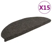 Vidaxl Preproge za stopnice, samolepilne, 15 kosov, 65x21x4 cm, antracitne, polkrožne, velike