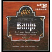 GHS PF120 STRUNE BANJO 6 STR STAINLES STEEL 11-42