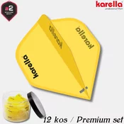 KARELLA/Ultimo Flights - 200 mikronov/12 kos/profi peresa za pikado/yellow