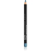 NYX Professional Makeup Slim svinčnik za oči in obrvi  odtenek Satin Blue 1 g