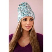 Womens cap Lora K312 turquoise + gray