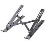 Genius G-Stand M250, stojalo, za prenosni računalnik, tablični računalnik in telefon, nastavljivo, zložljivo, nosilnost 15 kg, aluminij, siva