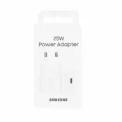 SAMSUNG HIŠNI POLNILEC 220V adapter EP-TA2510NWE USB-C QC 25W - bel (Eu Blister)