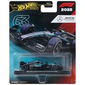 Hot Wheels Premium: Mercedes-AMG Petronas Formula 1 ekipa št. 63, mali avto 1/64 – Mattel