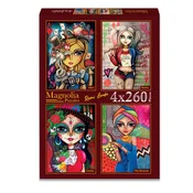 Magnolia - Puzzle 4x260 Romi Lerda: Alice - Harley - Catrina - The Brunette - 260 kosov