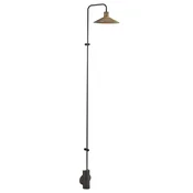 Bover LED stenska svetilka Platet A/06, črna/staromeščanska barva - Dnevna soba/jedilnica - Dizajn - ebenovinasto-črna, starinska medenina - Aluminij