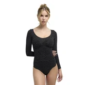 cfab Oblikovanje postave Bodysuit Sculpting Shapewear Longsleeve mit Slip črn denim
