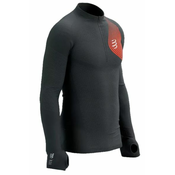 Muška kompresijska odjeca Compressport Winter Trail Postural Long Sleeve Top - black/core red