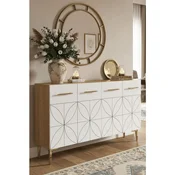 Hanah Home komoda Eliz 120, 120 cm, hrast Sapphire / bela