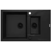 Deante ZQN N513 Granitna sudopera Andante 78/BL/2/O, Crna