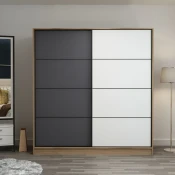 Hanah Home Garderober Kale-3982, 180x210x52 cm, Antracit-beli