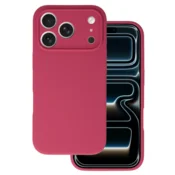 Silikonski ovitek za iPhone 17 Pro Max - mat liquid - bordo rdeč