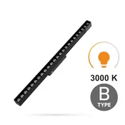 Linearni reflektor z rešetko 24W 3000K topel tip B za magnetne tirnice SMART TRACK 48VDC
