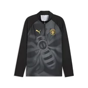 PUMA Manchester City Quarter-Zip Warmup Top Men, Sports, Black/Archive Gold, L