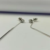 Alp Crystal Ženske minduše ESS19FRL, Srebrne boje