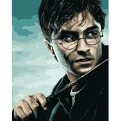 Moments Komplet za slikanje po številkah Harry Potter in palica 40x50