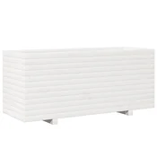vidaXL vidaXL Vrtno cvetlično korito belo 110x40x49,5 cm trdna borovina, (21266406)
